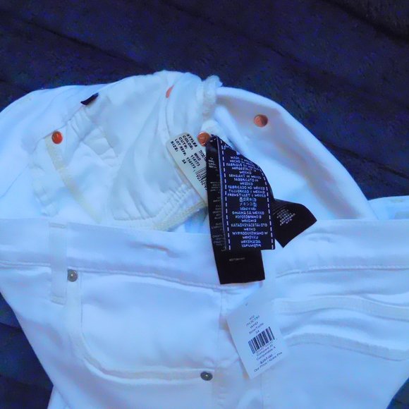 7 For All Man Kind. Cut Knee Paxtyn Men's jeans. NWT. All White. Slim fit - Picture 6 of 8